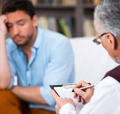 Man Receiving Counseling for Substance Abuse