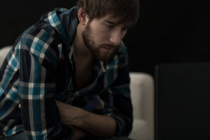 Young Man Struggling from Meth Effects