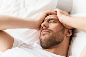 Man Experiencing Symptoms of Alcohol Withdrawal