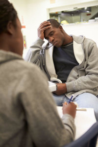 Man Going through Intake at Drug Recovery Centers