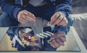 Man Experimenting with Different Drug Types