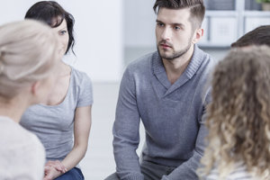 Group therapy is an effective form of addiction support.