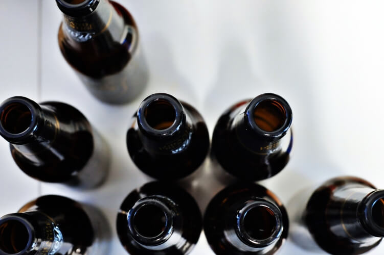 empty alcohol bottles