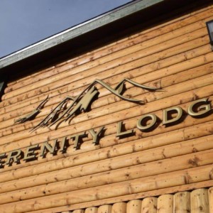 Serenity Lodge sign
