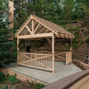 Outdoor Pavilion with Punching Bag