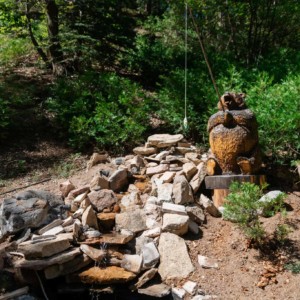 Bear Statue Next To Serenity Stream